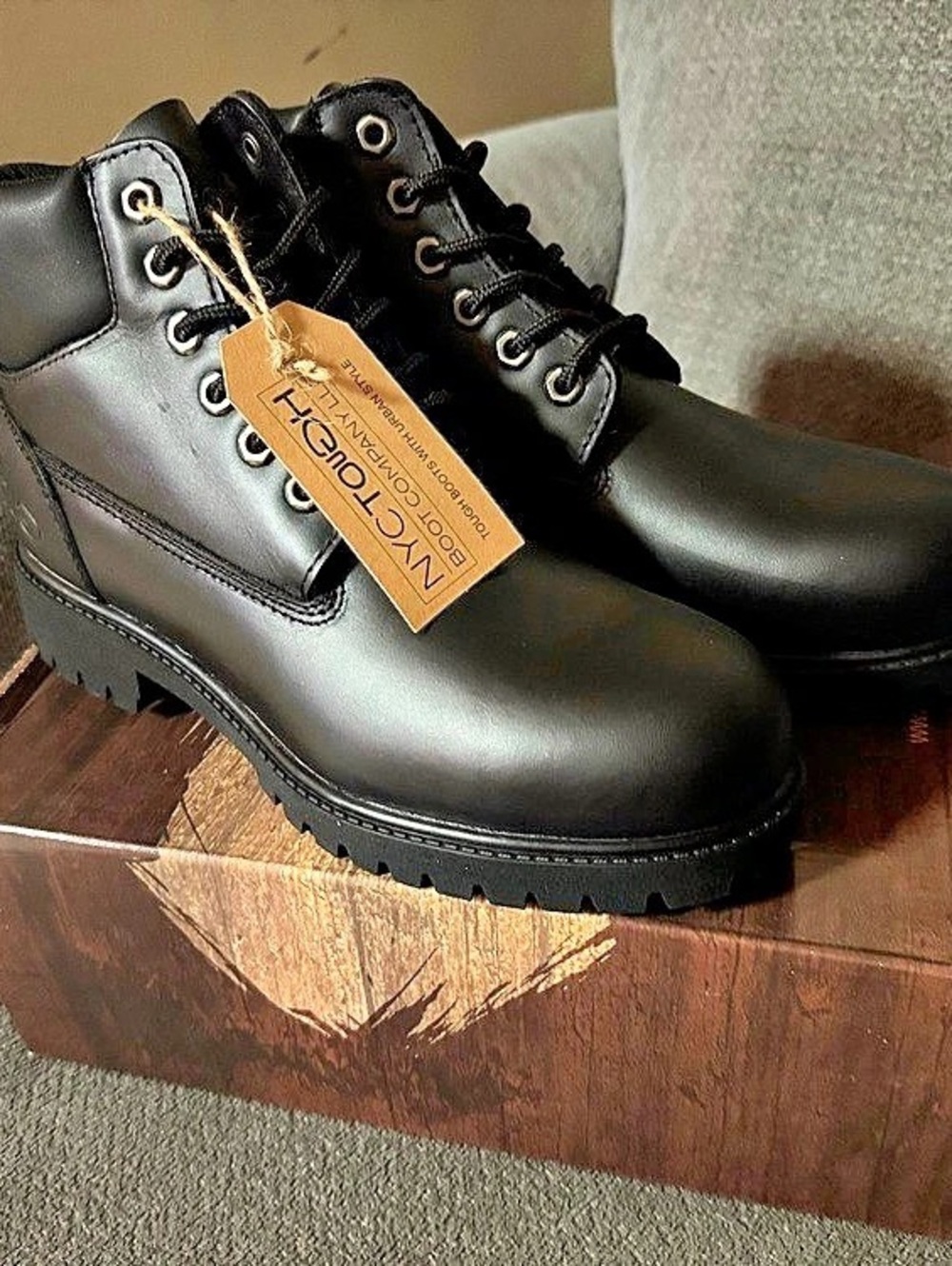 NYCTOUGH Combat Boot Men's Black Combat Boots US 8.5 NWT